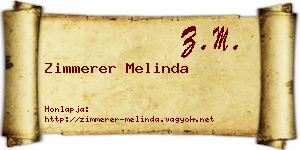 Zimmerer Melinda névjegykártya